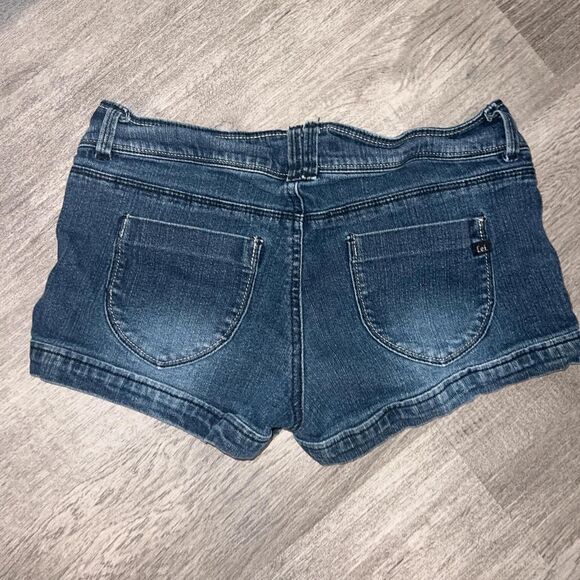 Vintage Micro Mini Denim LEI Ashley Lowrise Denim Booty Shorts Sz XS/S Micro Sho - Picture 4 of 5